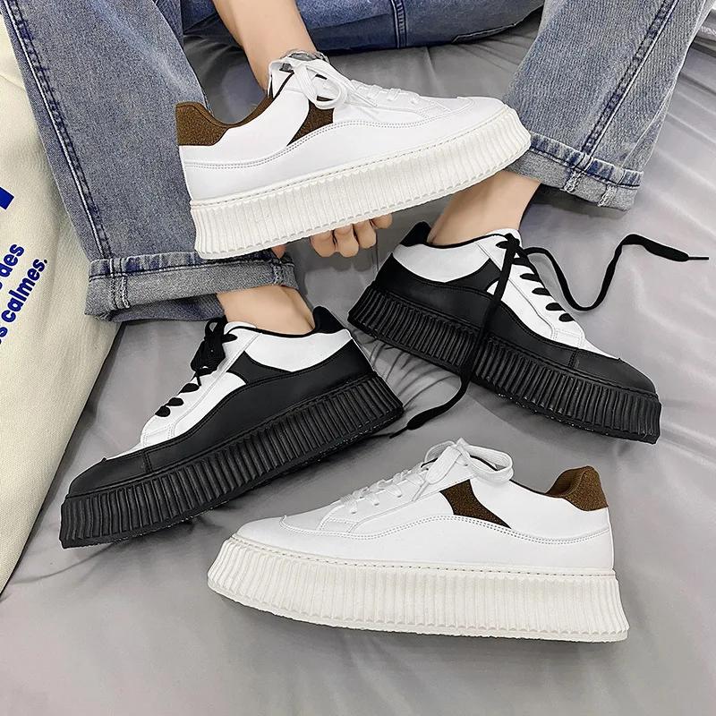 Spring and Autumn New Fashionable Trendy Men's Shoes Thick soled Height Increasing Casual Shoes Outdoor Running Sports Shoes
