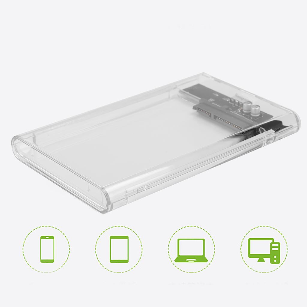 2.5 Inch SATA High Speed USB 3.0 Mobile Hard Disc Drive External Enclosure HDD SDD Box Case (Not Inclube Hard Disk)