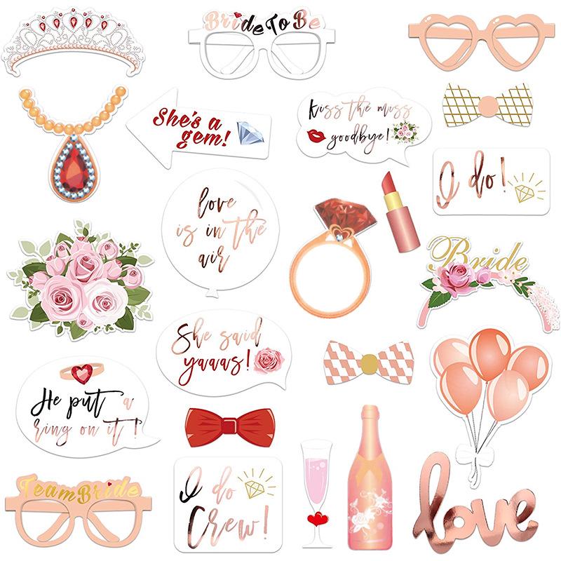 Bride To Be: Rose Gold Bachelorette Party Photo Props