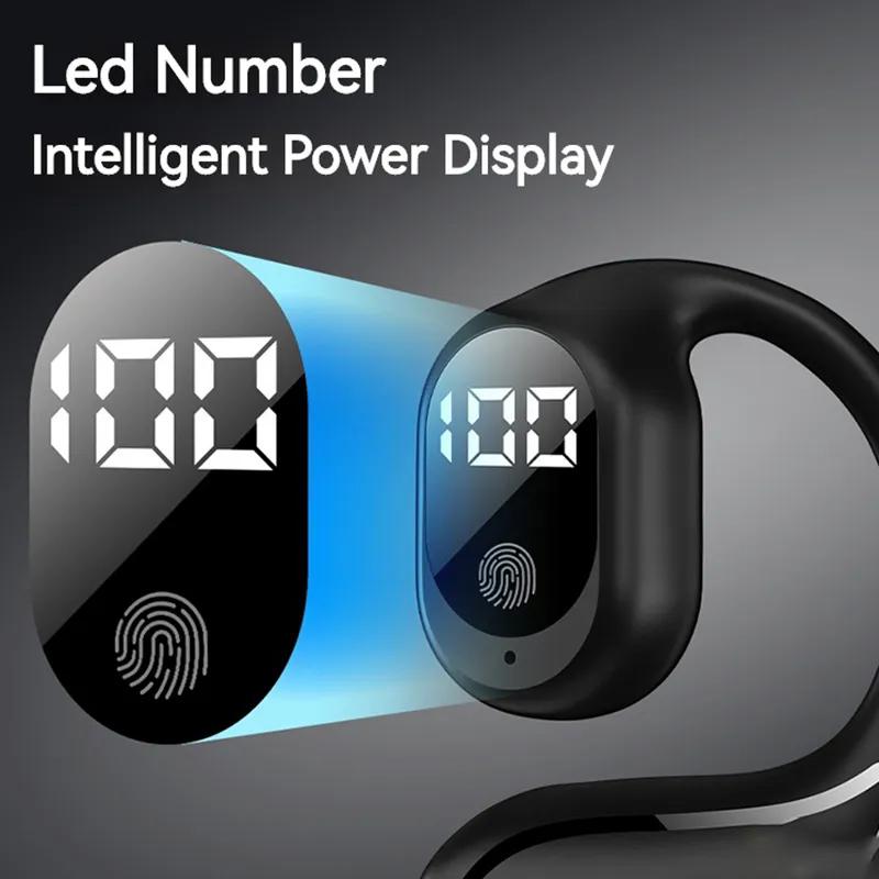TWS Bluetooth 5.3 Wireless Bone Conduction Headphone Ear Hook Music Noise Canceling Headset HD Call Sports Earphone