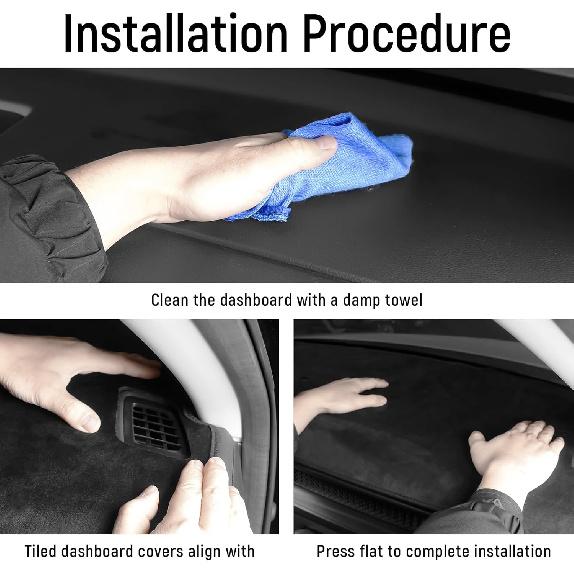 YOJOJOCO Dash Cover For Honda Pilot 2026 2025 2024 (Without HUD) Accessories Flannel Dashboard Cover Dash Mat Center Console Cover Sunshield