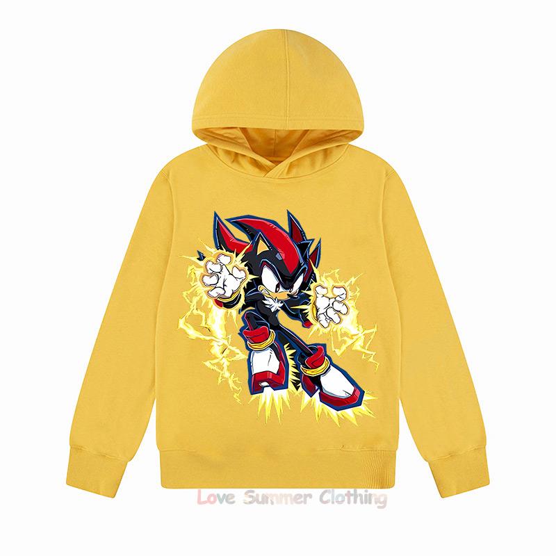 Shadow Casual Pullover Hoodie for Boys Age 4-14 Big Kids Sweatshirt Graphic Hedgehog HD Print Boys Pullover Unisex Girls Fall Hoodie Polyester