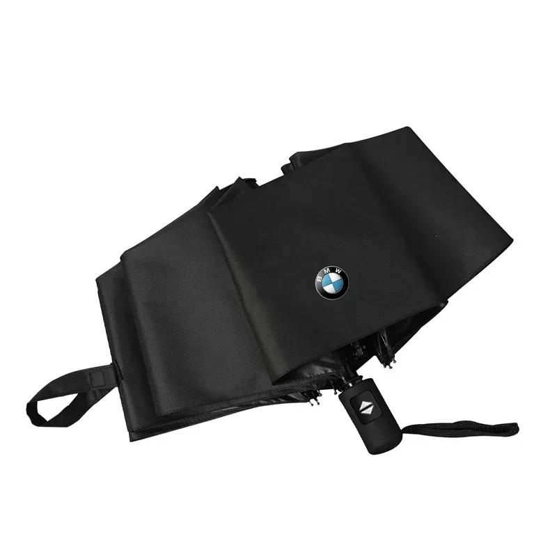 2025 Hot Car Styling Car Portable Folding Automatic Three Folding Umbrella Sunshade For BMW M X1 X3 X4 X5 E46 E90 F20 E60 E39 F1