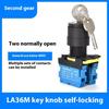 1 Set 12V 220V 10A 2/3 Position 1/2No 1/2Nc On Off Knob Button Rotary Switch Selector With Keys 22Mm La36M Key Switch