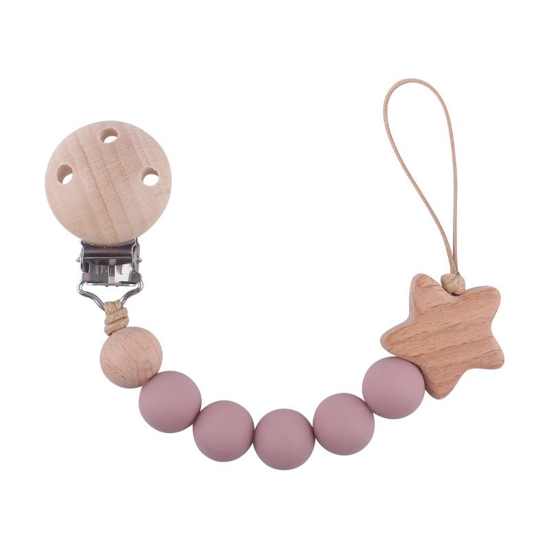Baby Pacifier Chain Silicone Beads Soother Nipple Clip Infant Dummy Holder Strap for Baby Chew Toy Teether Teething BPA Free