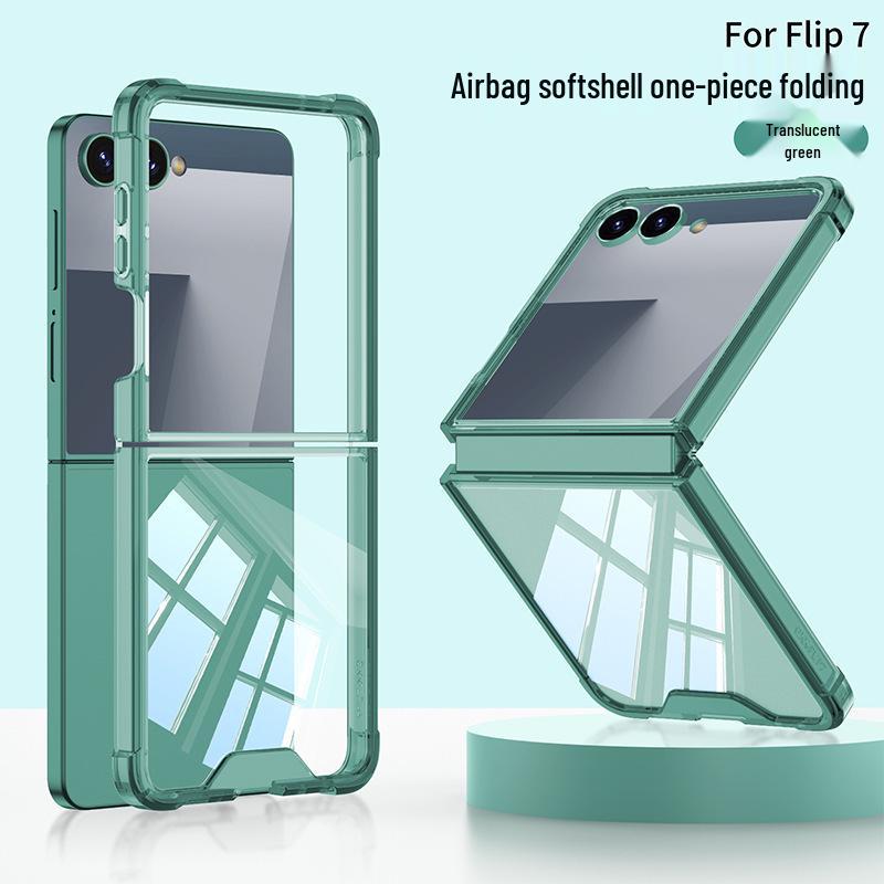 Samsung Z Flip7 Foldable Phone Case: Airbag Large Window, Creative Design, Cross-Border Compatibility