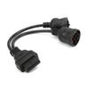 29.5cm Truck Diagnostic Adapter Cable Female 16pin OBD2 To 9+6pin Scanner Connect Cord