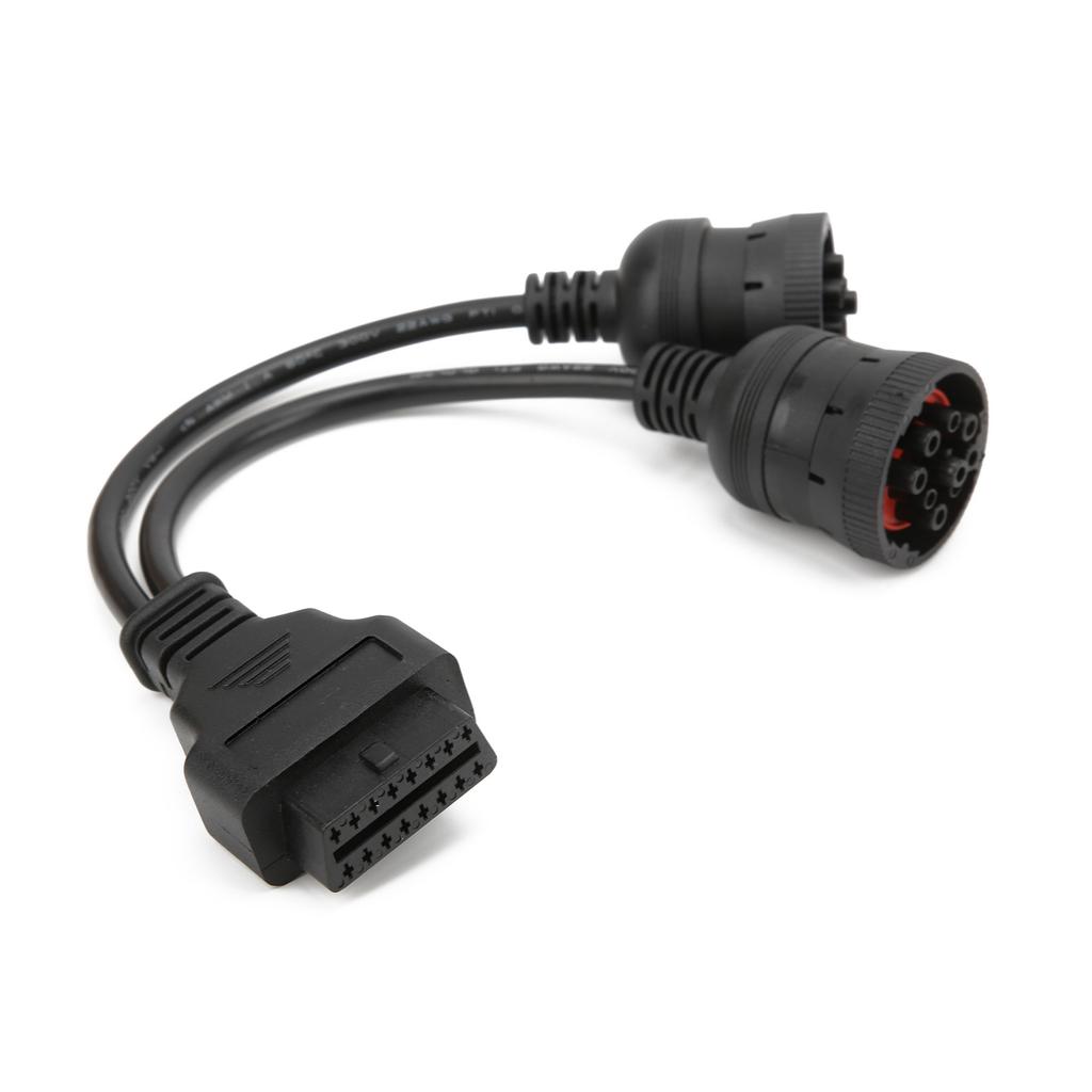 29.5cm Truck Diagnostic Adapter Cable Female 16pin OBD2 to 9+6pin Scanner Connect Cord