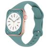 Dünnes Silikonarmband für Apple Watch 40 mm 44 mm 45 mm 41 mm 38 mm 42 mm, einfarbiges Armband für IWatch Serie 1 2 3 4 5 6 SE 7