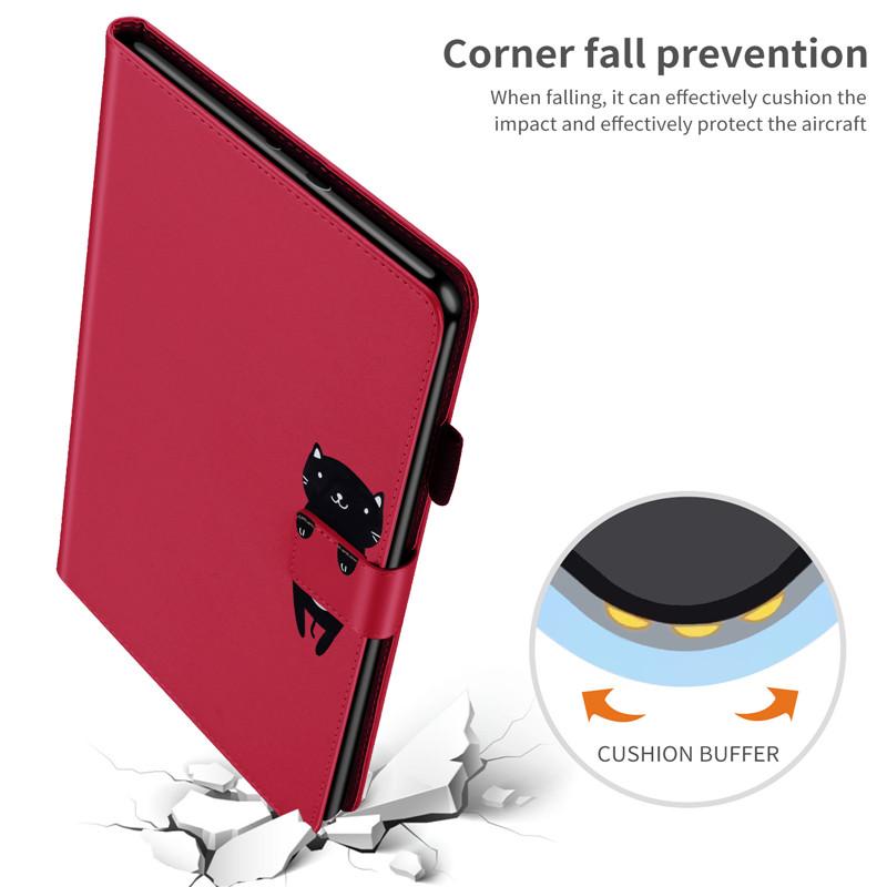 Tablet Kılıfı Coque Pour Samsung Dock Lite Sevimli Kawaii Kedi Krasnopainted Tablet Kapağı Pour Samsung Galaxy Tab Dock Lite Sm-p610 P615 Manyetik Kılıf