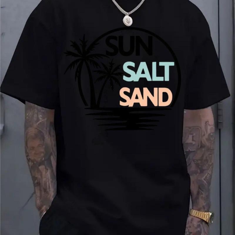Men's fashionable round neck T-shirt