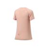 Li Ning Training Series Casual Round Neck Short Sleeve T-Shirt Women Tops Light-Orange Pink ATSR366-5