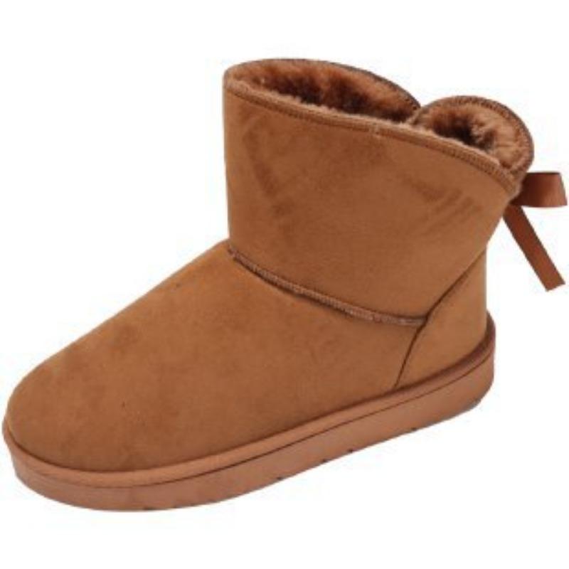 

Женские зимние теплые меховые ботинки большого размера на мягкой подошве, утепленные подкладкой, ботильоны до щиколотки, нескользящие, для пеших прогулок, повседневные, спортивные, хлопковые ботинки 36 коричневый