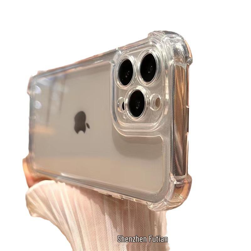 Transparente Vier-Ecken-Anti-Fall-Hülle für iPhone 15 Pro Max, 14, 13 und 12 Plus