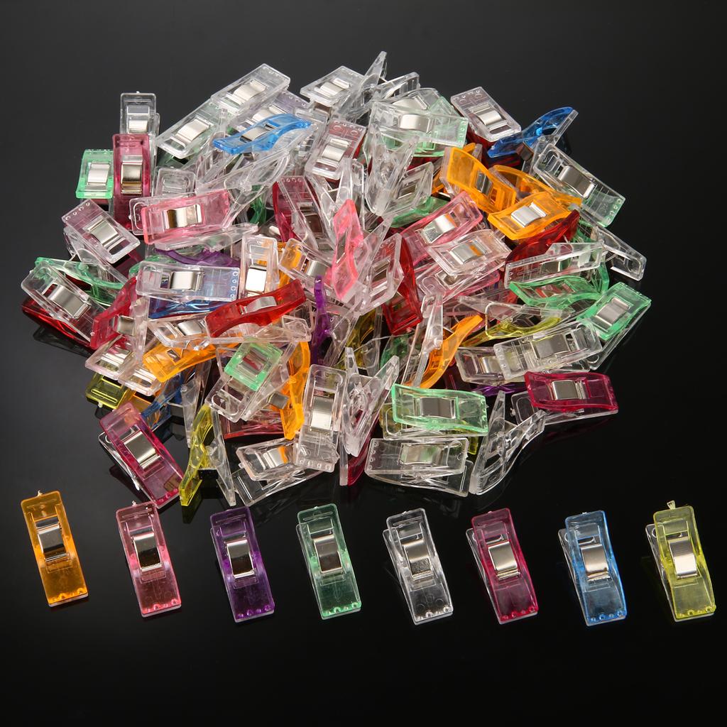 Buy PDTO 100pcs Plastic Sewing Clips Cloth Holding Multicolored DIY