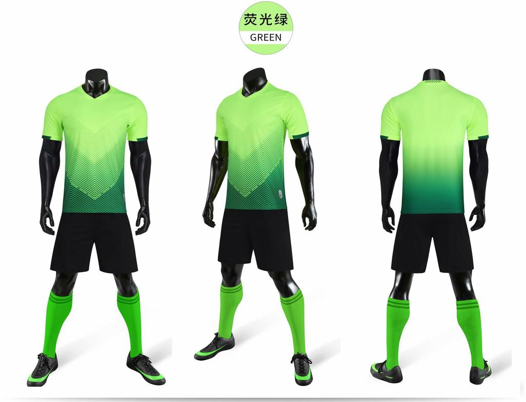 Soccer Uniform Set Summer Training Team Uniform Adult Children Gradient Jersey Breathable Sweat Absorbable Jersey