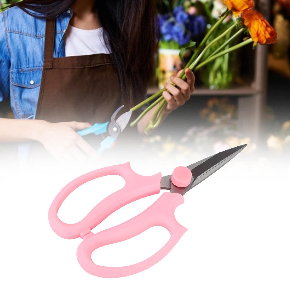 Multifunctional Floral Scissors Pruning Shears Flower Cutting Scissors(Pink)