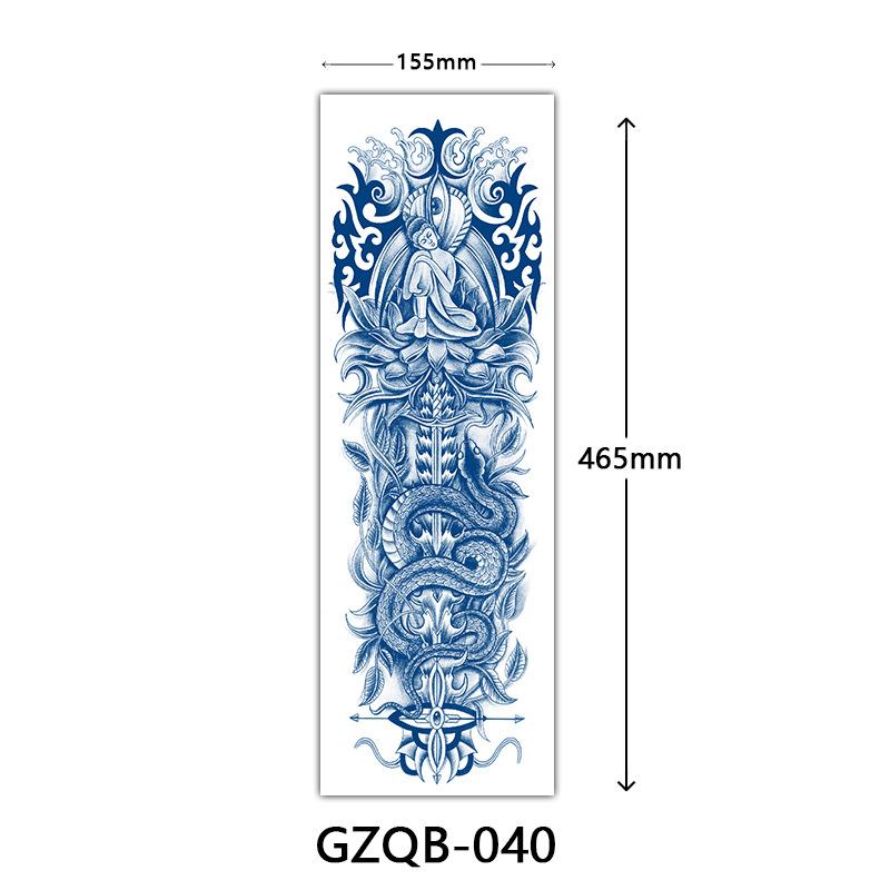 Herbal Tattoo Stickers, Semi-Permanent Tattoo Stickers, Herbal Juice Full Arm Tattoo Stickers