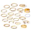 Party Versatile 23 Pieces Set Ring 2023 Vintage Hollow-out Ring Luxury Butterfly Flower Ring Star Simple Jewelry Accessories Ring Love Women