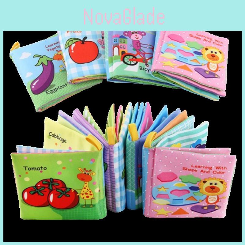 2017 Baby Cloth Book Early Education Toy English Cognitive Handheld Book Tear-resistant With Rustling Paper Bb Call
