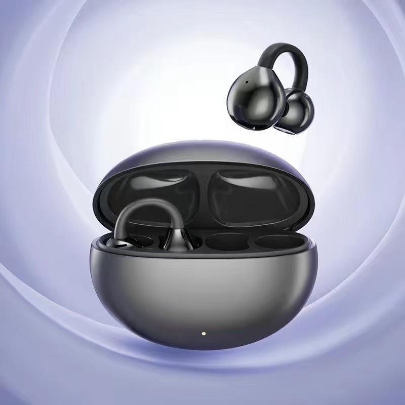 

New Lightweight Blue Tooth Headphones Open Ear Clip Headset Wireless Earphones Sports Earbuds Waterproof Music HD Call Men Women чорний