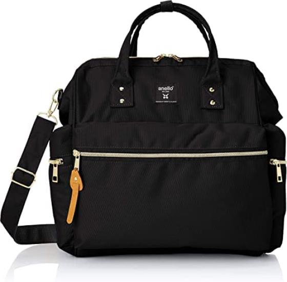 Boston Bag with A4 CROSS BOTTLE ATC3332Z Black [Anello] 3-way Clasp/water-repellent/multi-storage