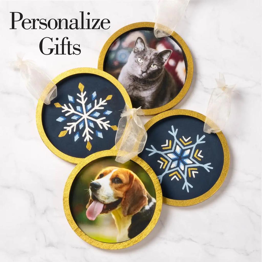 Mod Podge Epoxy Resin Pouring Round Wood Coasters 4" X 4" Set of 4