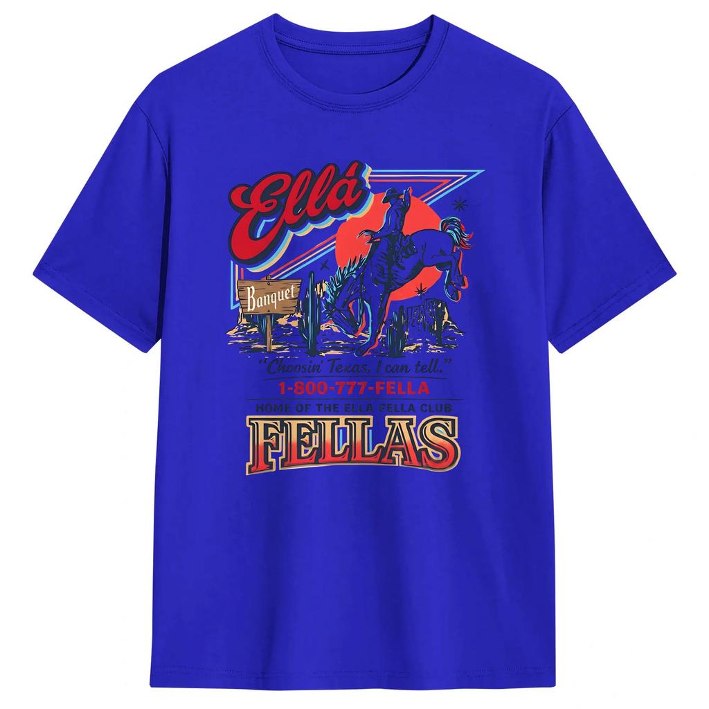Ella Fella 2026 T Shirt Summer Harajuku TShirts Unisex Cotton ONeck Oversized Clothes Short Sleeves Y2K Fun Tops