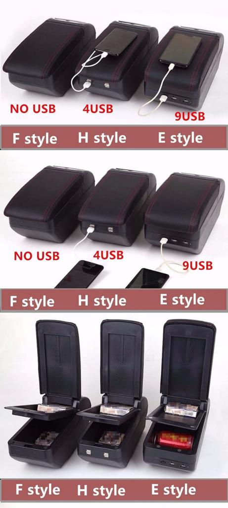 Car Armrest Box Abarth 595 Car Armrest Box Central Store Content Storage Box and