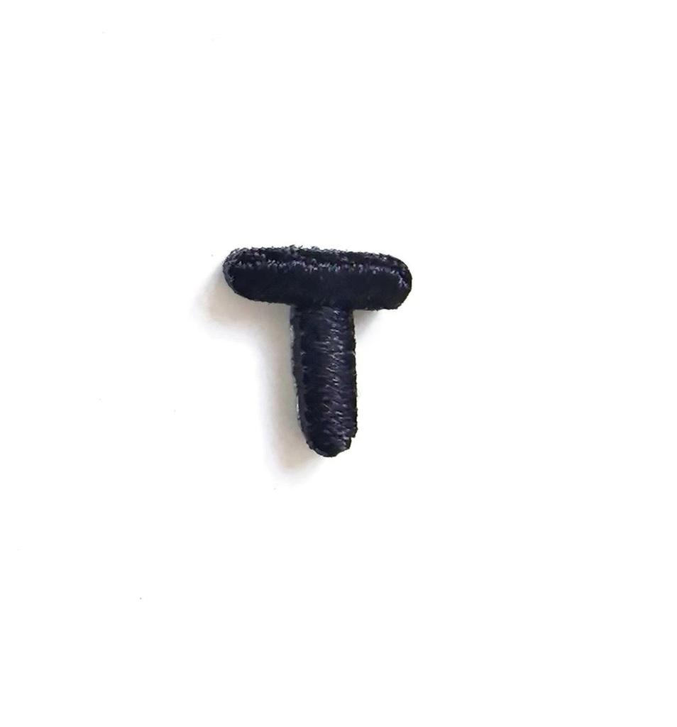 1.5cm Black Artistic Script Embroidered Letters Iron-On Patches - Set of 26
