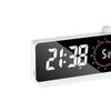LED Digital Alarm Clock Portable Mirror for Table Home Decoration White