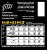 ghs Phosphor Bronze Acoustic Guitar S325 Strings, Light, 12-54,