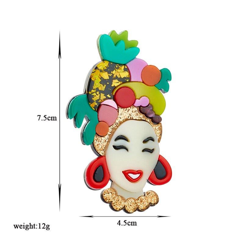 Blucome Broșe pentru coafură cu fructe pentru femei, material acrilic elegant, noile tendințe, design la modă, accesoriu pentru cadouri pentru petrecerea de aniversare