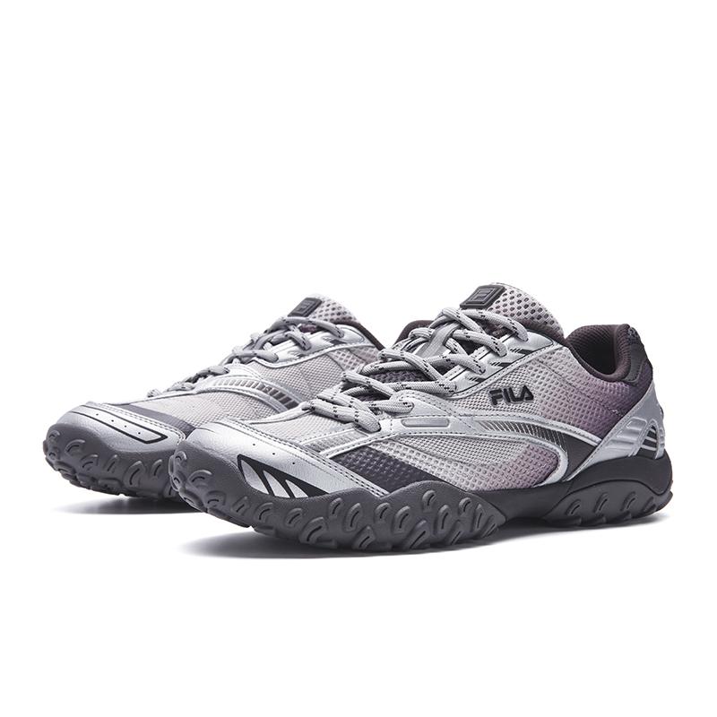 FILA ECHAPPE 2 Abrasion Resistant, Breathable, Lightweight Low top Casual Shoes Men's Peacock Cloud Gray/Shale Purple F12M622116FNS