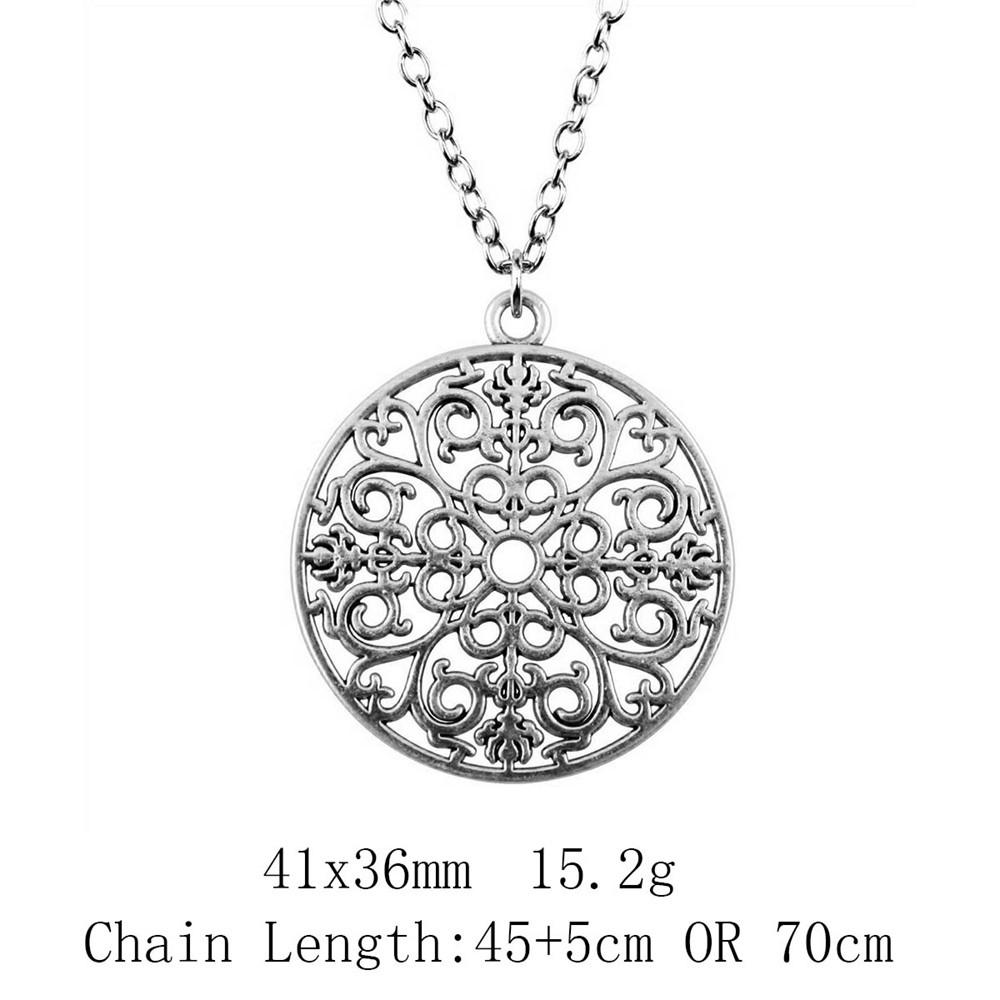Back To School Christmas Necklace Flower Of Life 45cm Or 70cm Long Chain Necklace Home Garden Necklaces With Pendant
