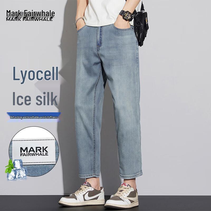 Мужские прямые джинсы MARK FAIRWHALE из лиоцелла Tencel, 9-точечные 36