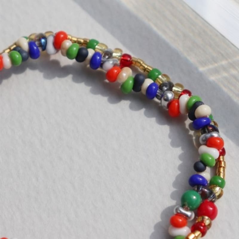 BONBEAU Double Ethnic Color Beads Bracelet