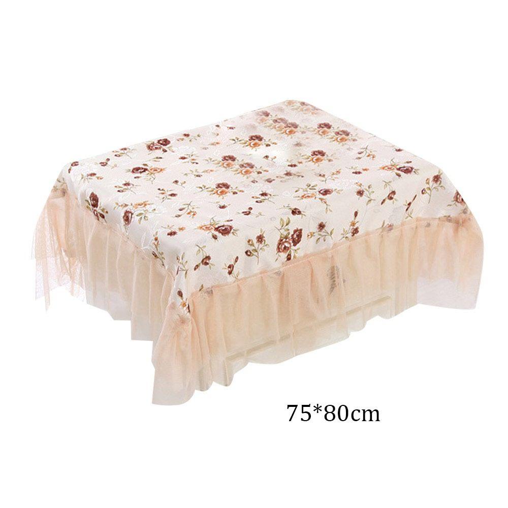 75*80cm Bedside Cabinet Tablecloth Universal Protective Towel Flower Lace Embroidery Table Cloths