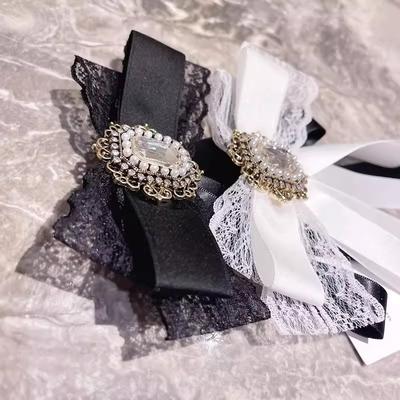 Pajarita de Tela   Broches de Lazo para Mujer Pines para Cuello de Camisa Accesorios de Joyería para Corbata de Fiesta