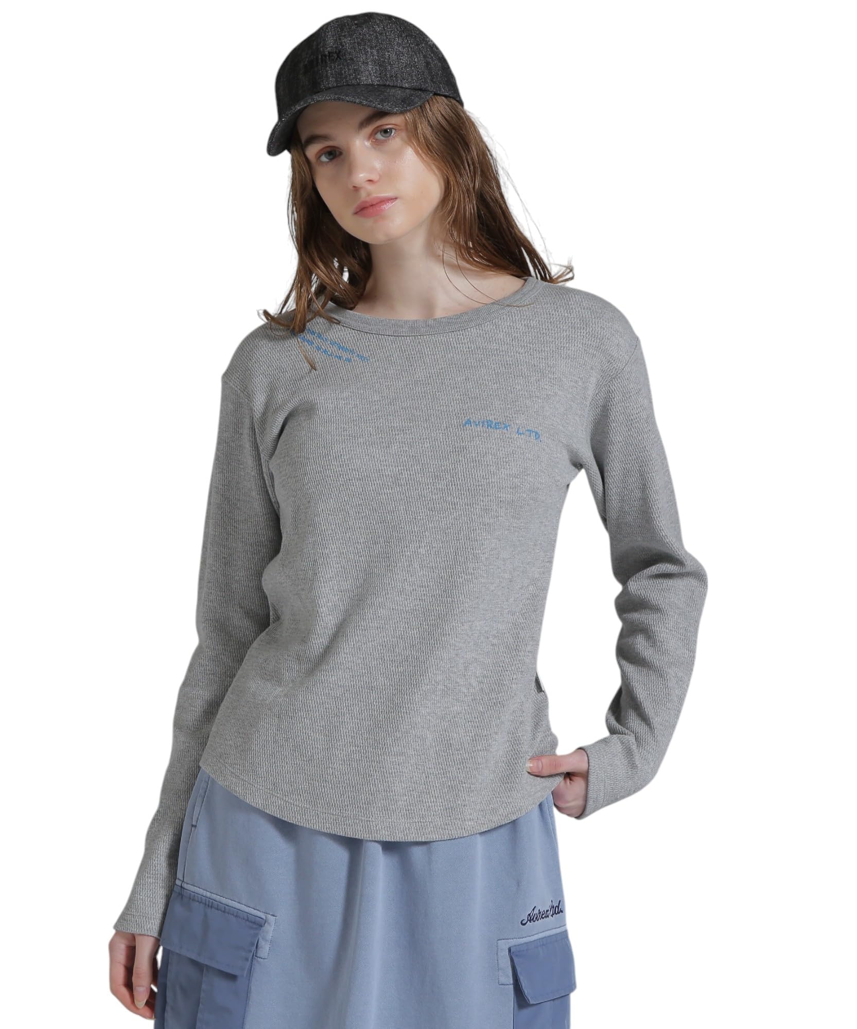 

Avirex Doodle Print Honeycomb Waffle Double Print Honeycomb Waffle Size T-Shirt, Women s, T-Shirt, Small, 020, Gray, 783-5130603