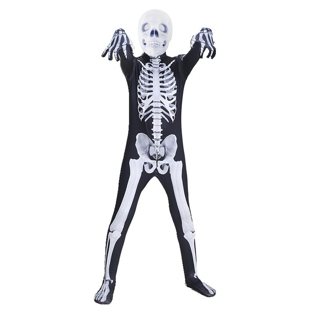 [IPENNYE] Grim Reaper Cosplay Costume for Kids, Halloween Costume, Scary, Ghost, Zombie, Skull, Grim Reaper Costume, Skeleton, Skull, Full Body