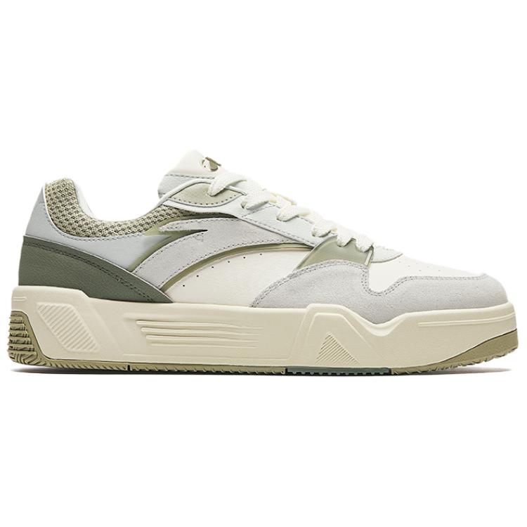 Anta C37 Series Comfortable Height Increasing Lightweight Low Top Sneakers Men Sneakers White Green 912438037-3