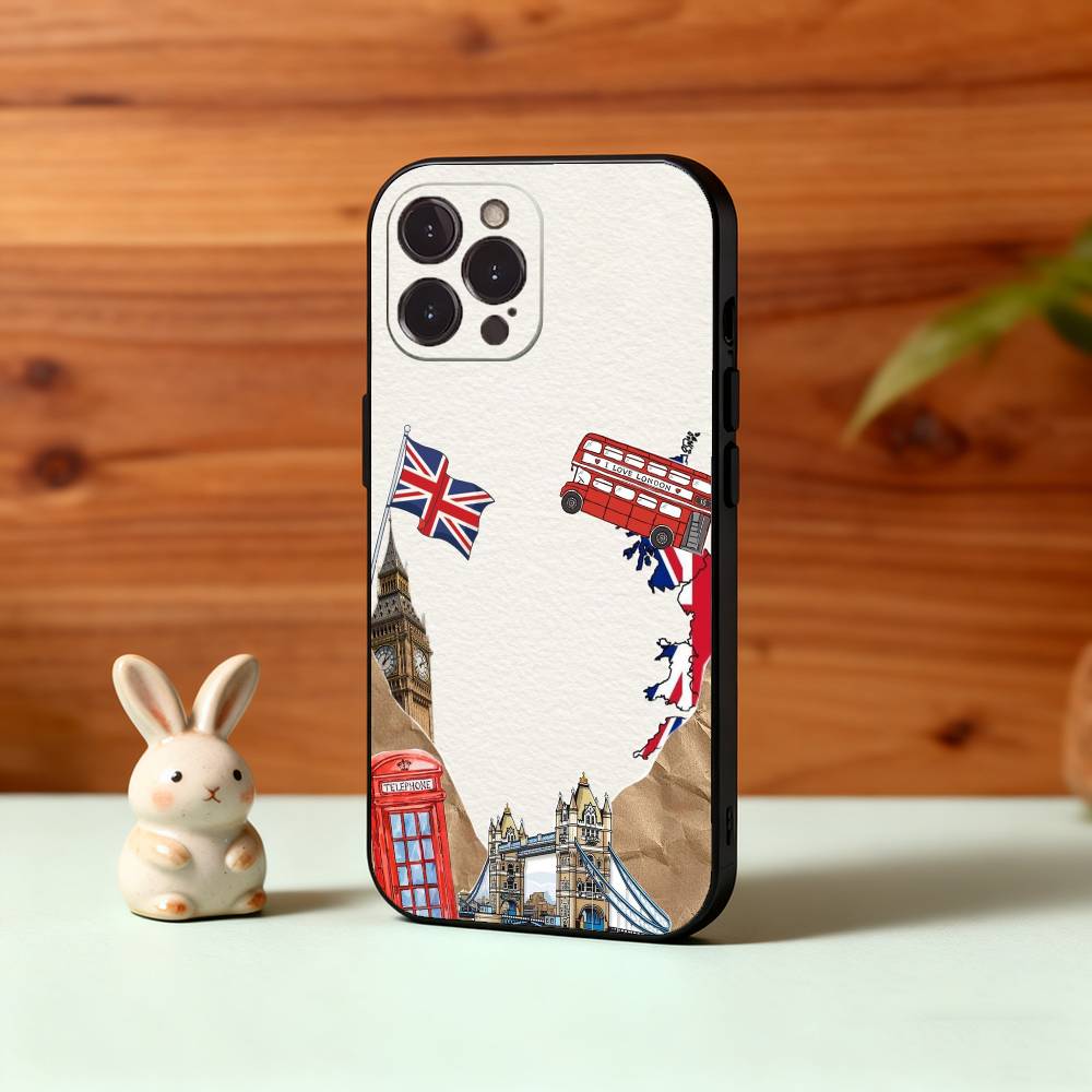 

London Whispers Phone Case For iPhone17,16,15,14,13,12,Plus,Pro Max, 5G Others Soft Black Cover iPhoneXSMAX