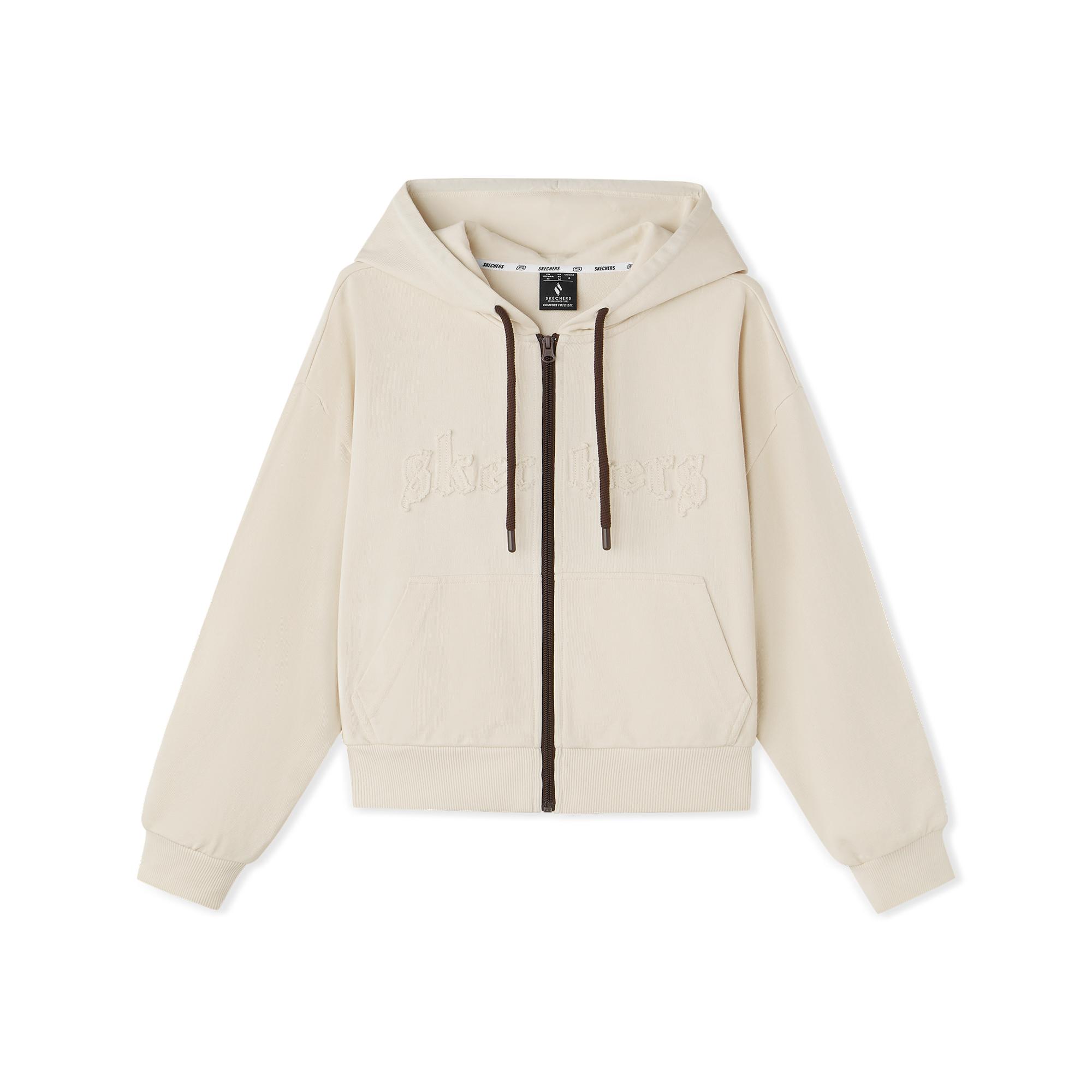 Skechers American Sports Retro Casual Loose Comfortable Warm Cotton Fashion Versatile Hooded Jacket Women jackets L325W068-001J S