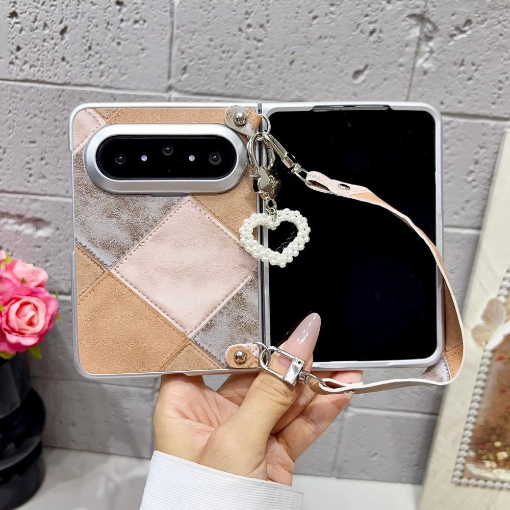 For HuaWei Pura X Max Retro Color Collision Phone Case Scarves Bracelet Protective PC Hard Shell Shockproof Back Cover