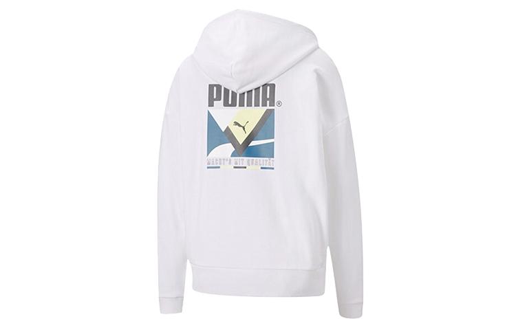 PUMA Sweatshirts Women's White Hooded Moderate Regular 599056-02