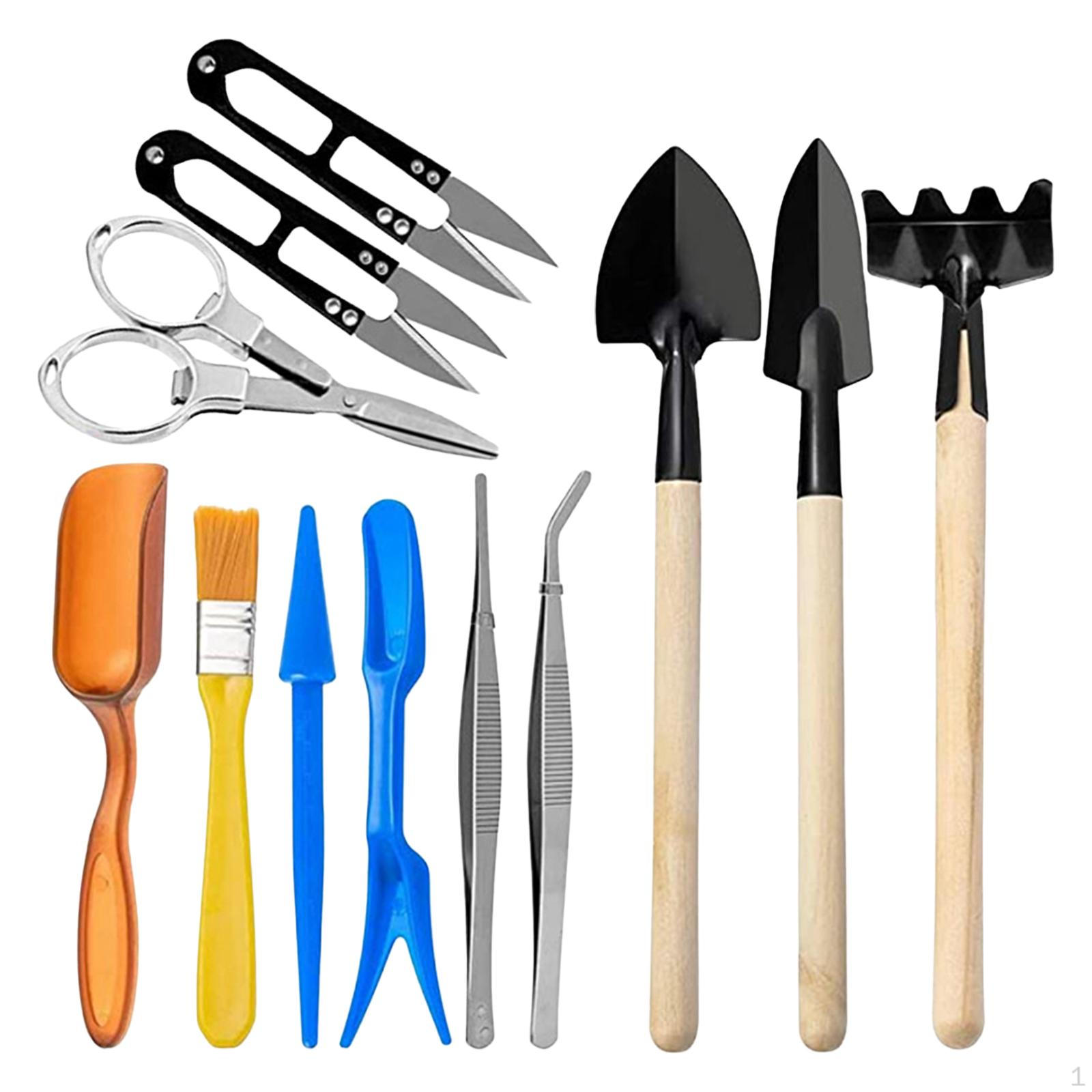 12 Pieces Tools Garden Seedling Planting for Miniature Gardending Mini Gardening Hand