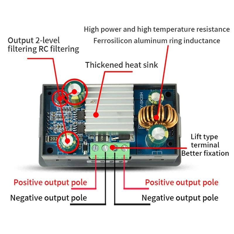 SK35H DC DC Buck Boost Converter CNC Adjustable Regulated Laboratory Power Supply Constant Voltage Current Solar Charging Module