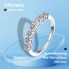 D VVS1 Moissanite Rings GRA Certified Lab Grow Diamond Solid 925 Silver 18k Stackable Wedding Rings for Women
