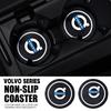 PVC Car Logo Car Coaster Water Cup Anti-Slip Silicone Pads Skull Badge Emblem Tools for Volvo XC40 XC60 XC70 XC90 C30 C70 S60